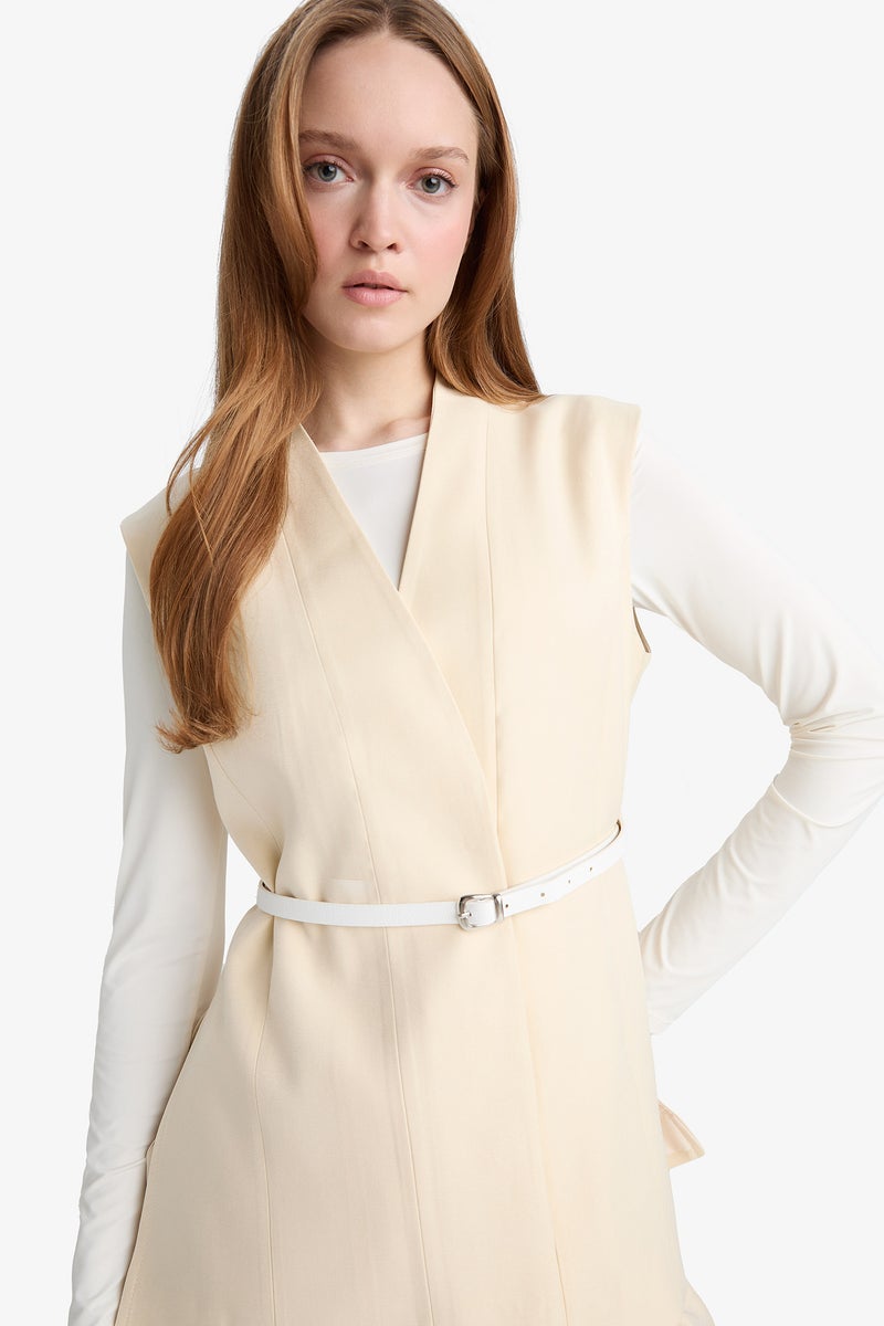 DeFacto Beige Woman Regular Fit Vest Casual - Image 4